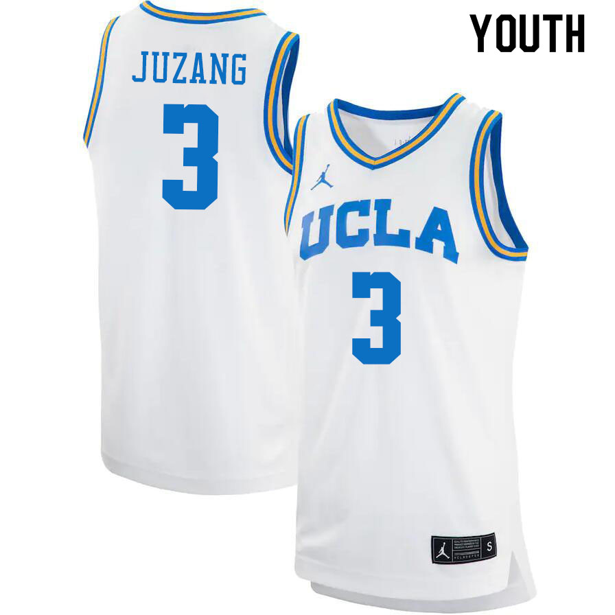 Jordan Brand Youth #3 Johnny Juzang UCLA Bruins College Jerseys Sale-White